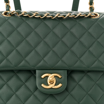 Chanel Calfskin Quilted Large Urban Spirit Backpack Dark Green 8 of 16