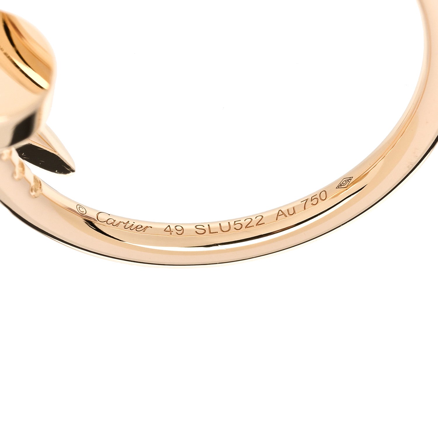 Cartier 18K Yellow Gold Small Juste Un Clou Ring 49 5 4 of 5