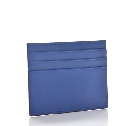 Fendi Vitello Elite Century Shadow Logo Card Holder Blue Neon 3 of 8