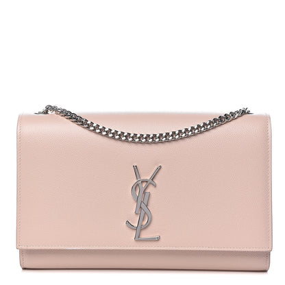 Saint Laurent Grain De Poudre Medium Classic Monogram Kate Satchel Marble Pink 1 of 11