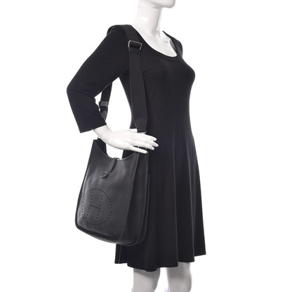 Hermes Taurillon Clemence Evelyne III GM Black 2 of 10