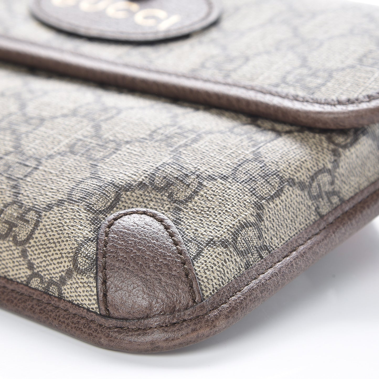 GG Supreme Monogram Neo Vintage Web Belt Bag Brown
