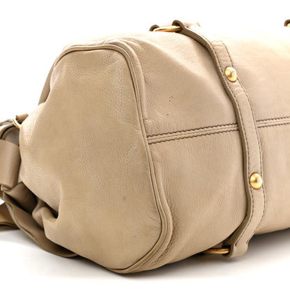 Miu Miu Vitello Lux Bow Bag Beige 10 of 14