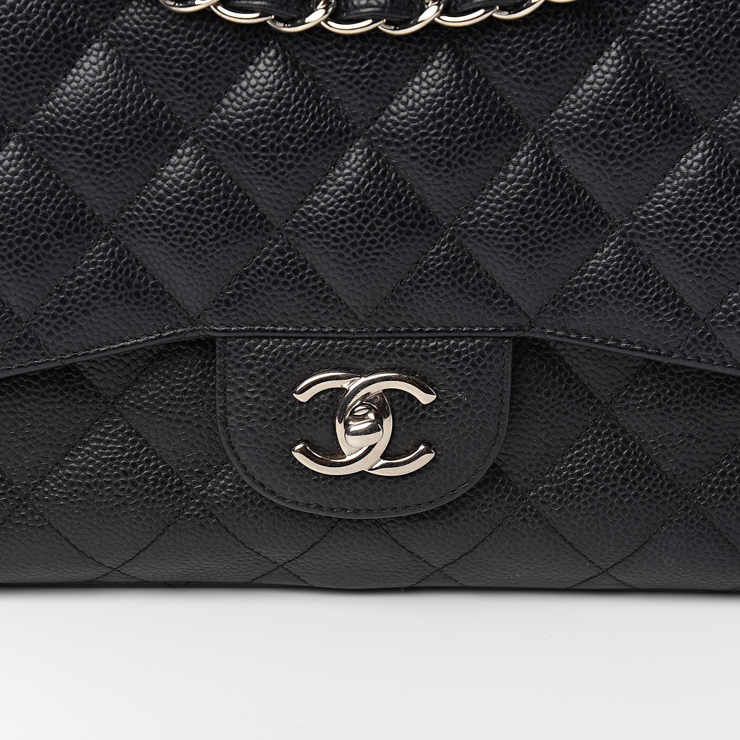 Chanel Caviar Quilted Jumbo Double Flap Black 11 of 12