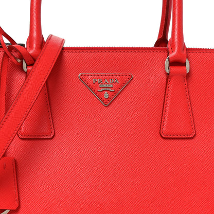 Prada Saffiano Lux Small Galleria Double Zip Tote Red 7 of 9