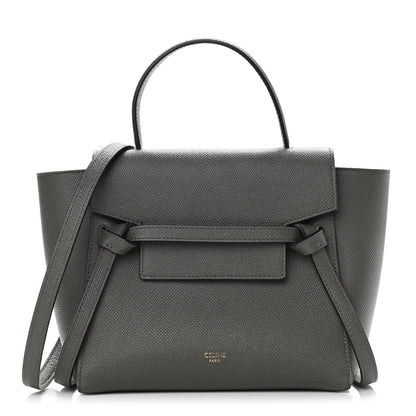 Celine Grained Calfskin Nano Belt Bag Grey 1 of 8