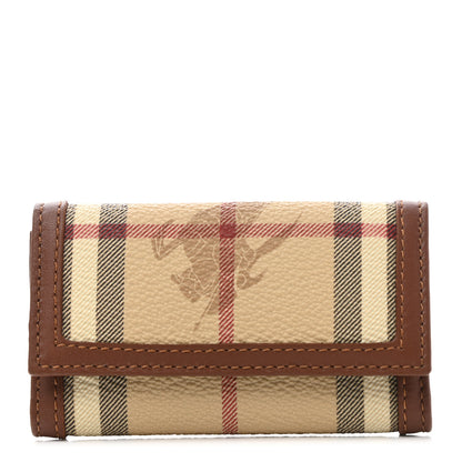 Burberry Haymarket Check 6 Key Holder Case Brown 1 of 9