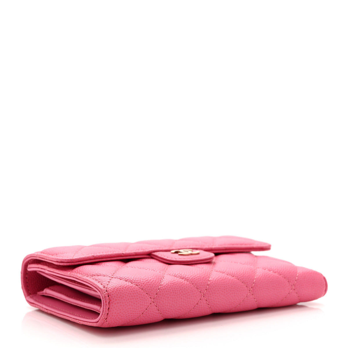 Chanel Caviar Quilted Medium Flap Wallet Pink 4 of 12