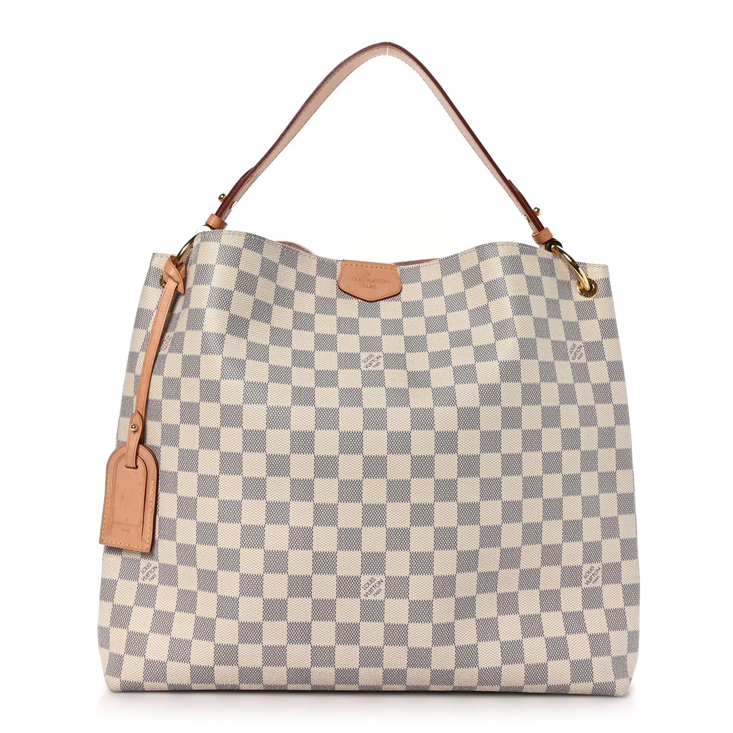 Louis Vuitton Damier Azur Graceful MM Rose Ballerine 1 of 10
