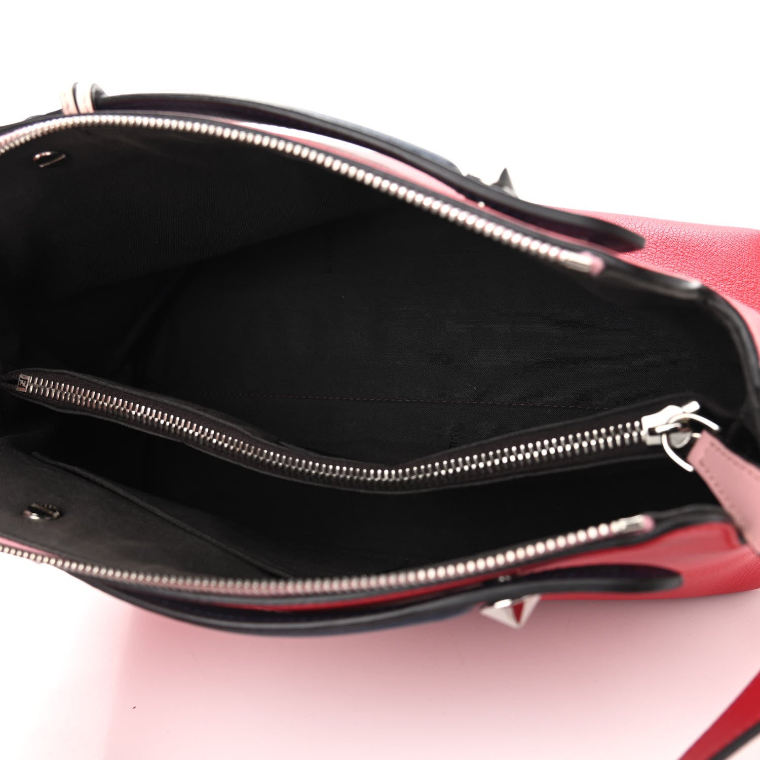 Fendi Vitello Dolce 4 Color Medium By The Way Boston Bag Caipiroska Blue Multicolor 5 of 9