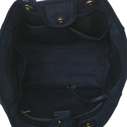 Chanel Denim Medium Deauville Tote Dark Blue 5 of 9