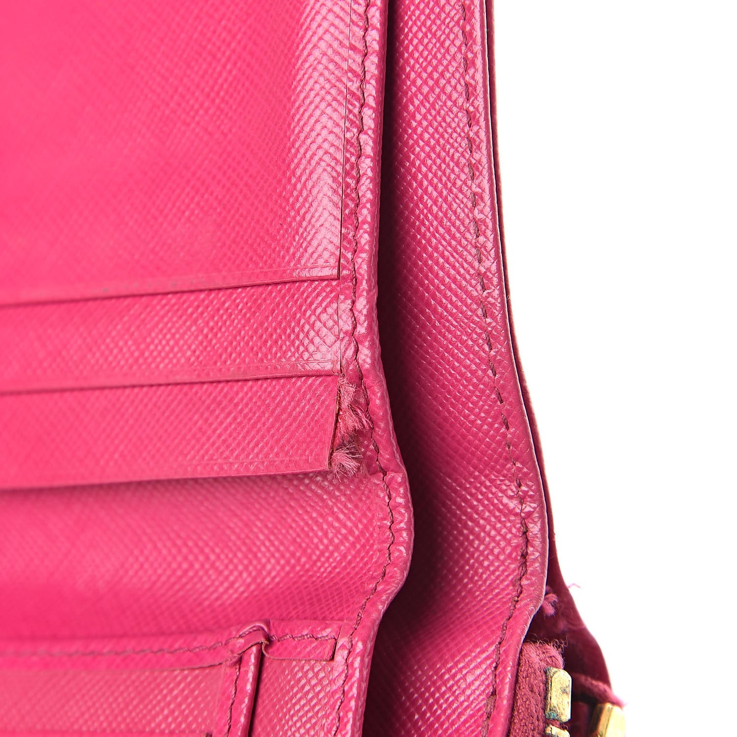 Saffiano Metal Compact Zip Around Wallet Peonia