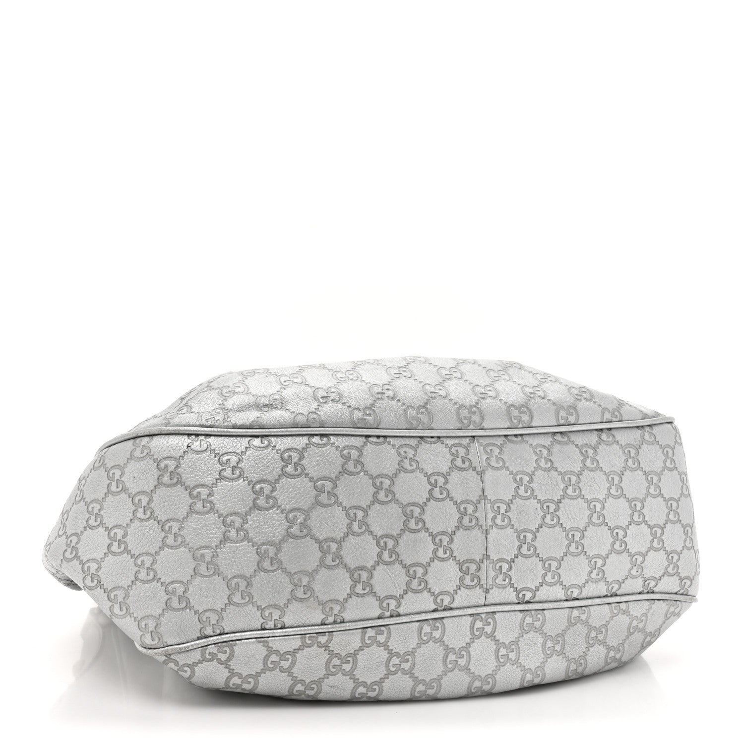 Gucci Metallic Guccissima Medium Sukey Hobo Silver 4 of 19