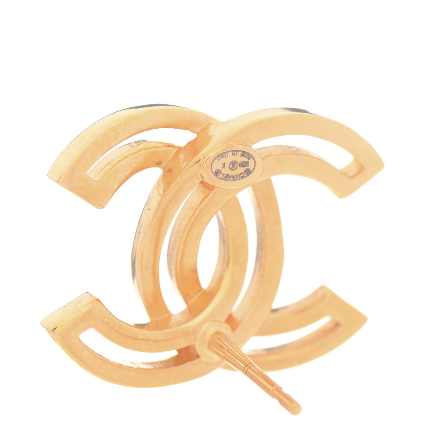 Metal Obazine CC Earrings Gold