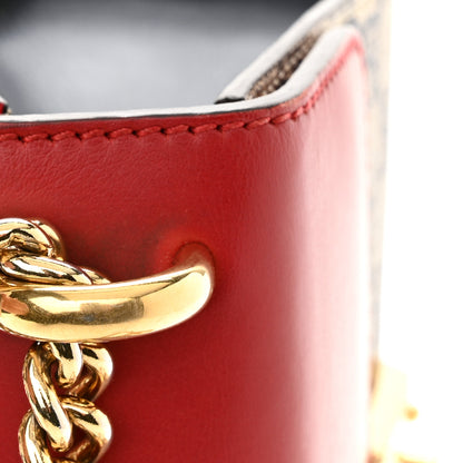 Gucci GG Supreme Monogram Moon Calfskin Small Padlock Shoulder Bag Beige Blue Hibiscus Red Mystic White 13 of 15