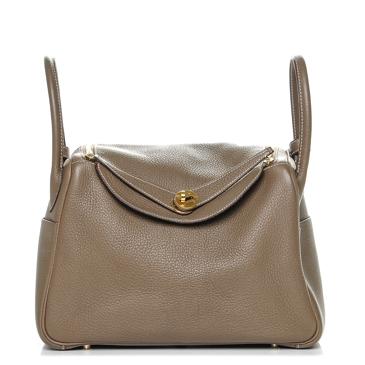 Hermes Taurillon Clemence Lindy 30 Etoupe 1 of 7