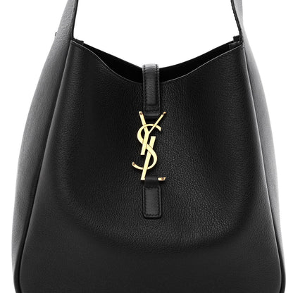 Saint Laurent Smooth Calfskin Small Le 5 A 7 Soft Hobo Black 7 of 10