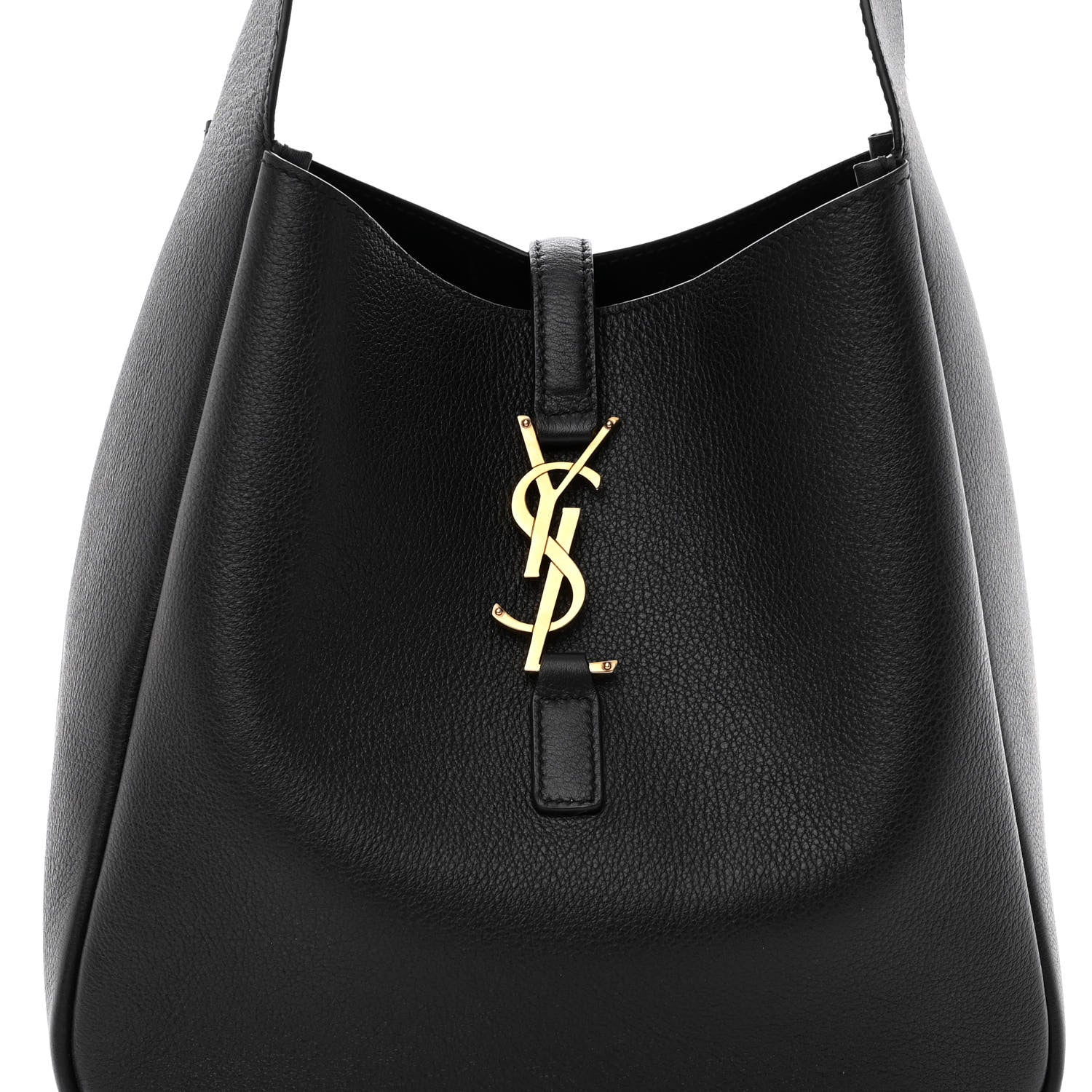 Saint Laurent Smooth Calfskin Small Le 5 A 7 Soft Hobo Black 7 of 10