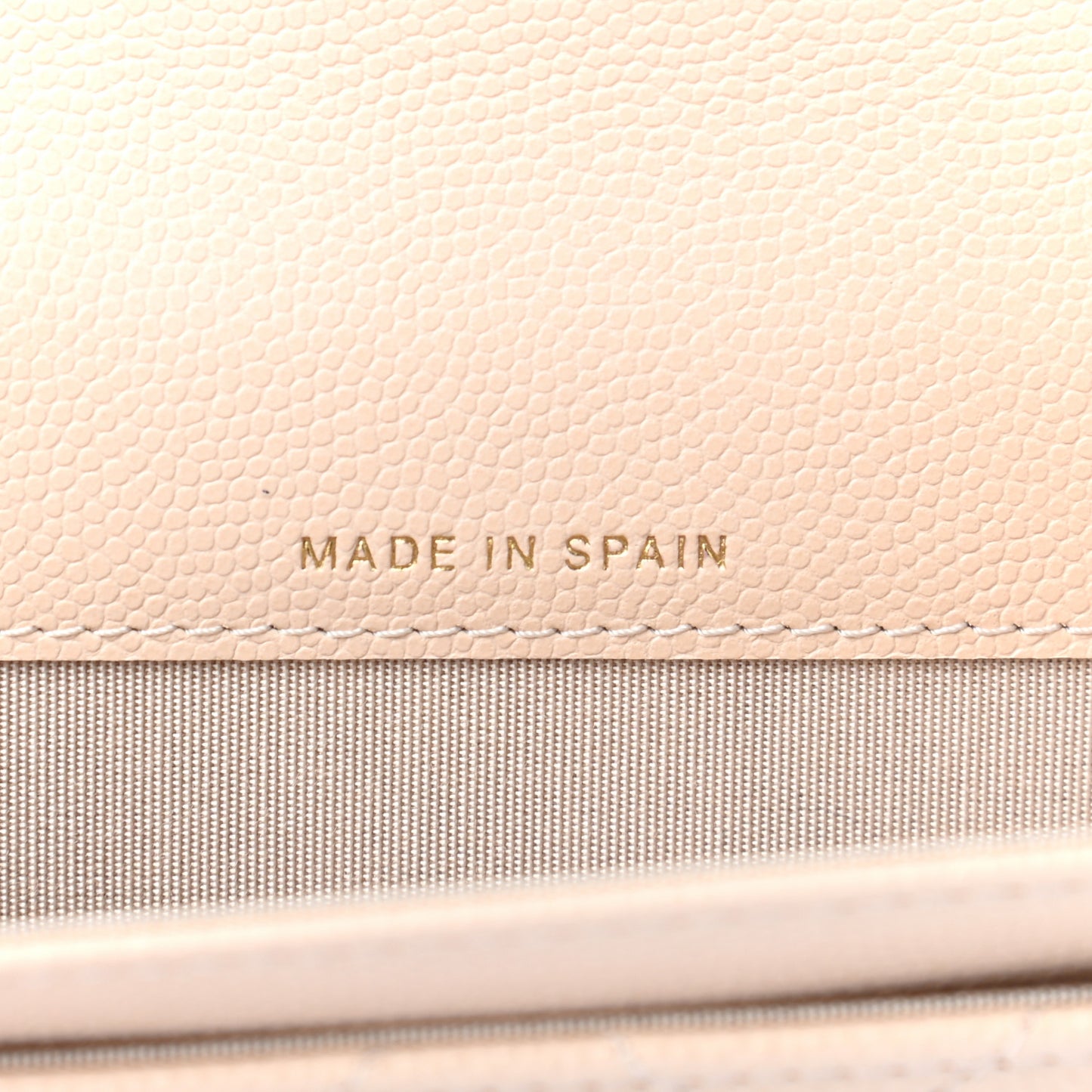 Caviar Pearl Quilted Coco Candy Flap Card Holder Beige