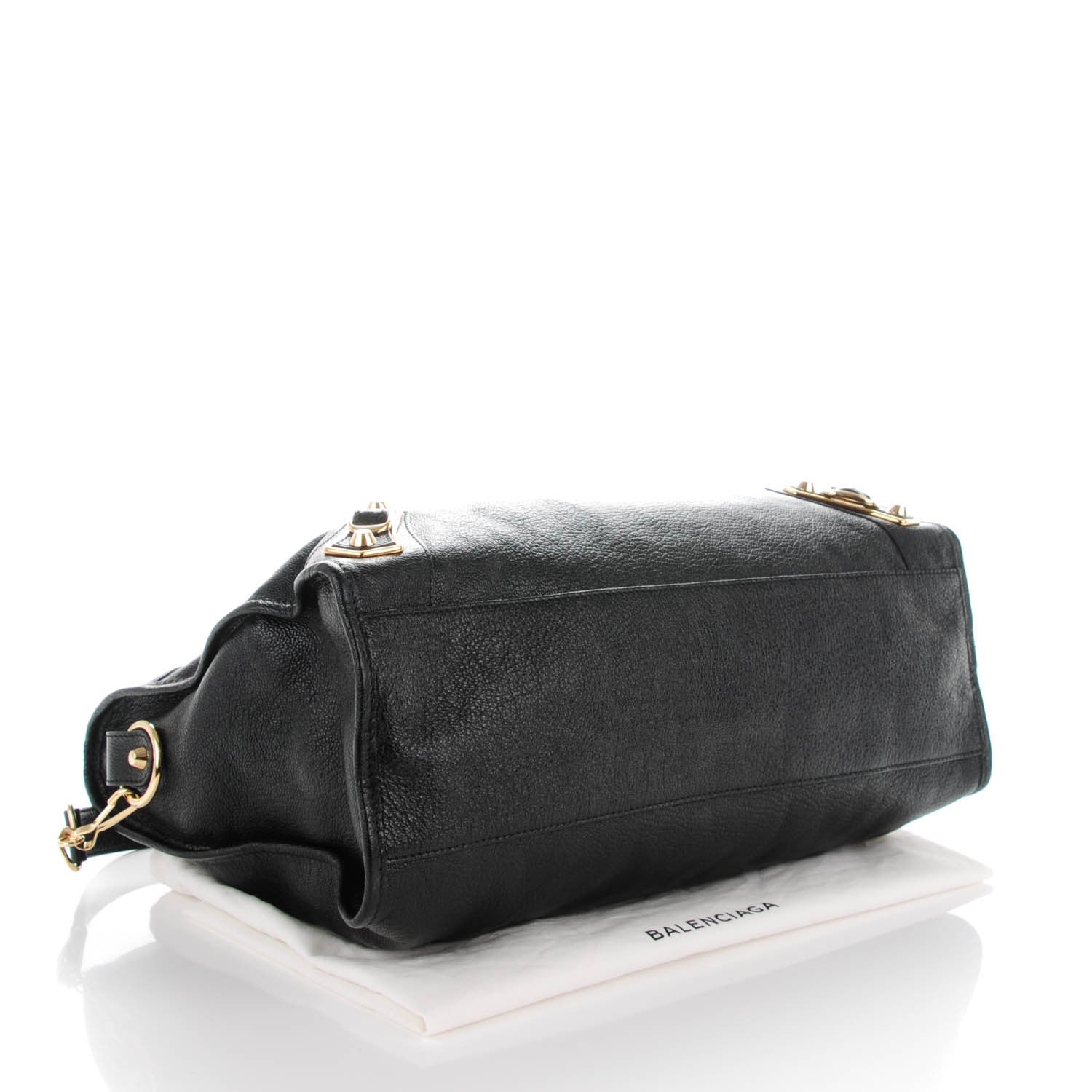 Balenciaga Chevre Gold Metallic Edge Hardware City Black 4 of 7