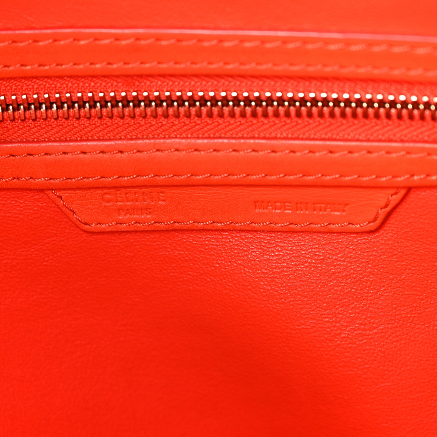 Celine Smooth Calfskin Mini Luggage Orange 6 of 14