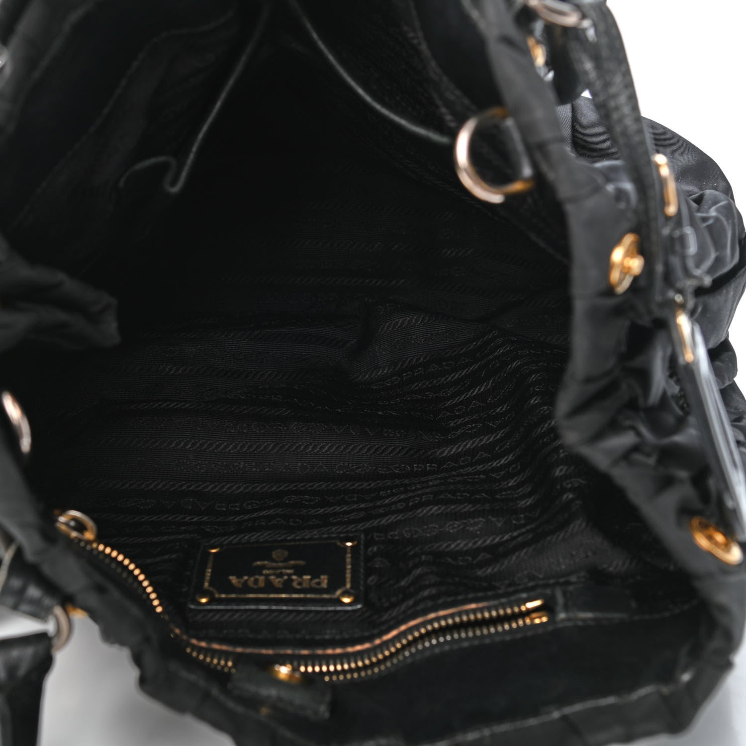 Prada Tessuto Nylon Gaufre Tote Black 4 of 4