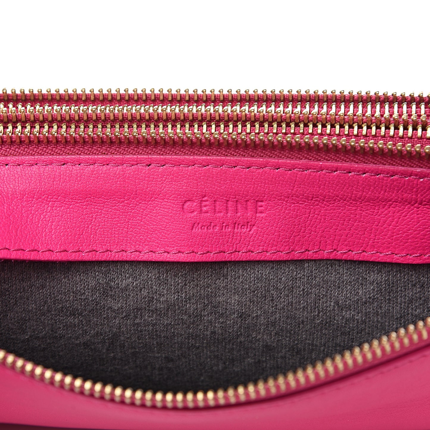 Lambskin Large Trio Crossbody Bag Fluo Fuchsia