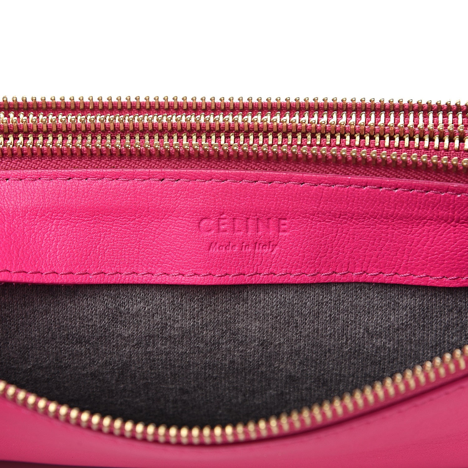 Celine Lambskin Large Trio Crossbody Bag Fluo Fuchsia 6 of 13