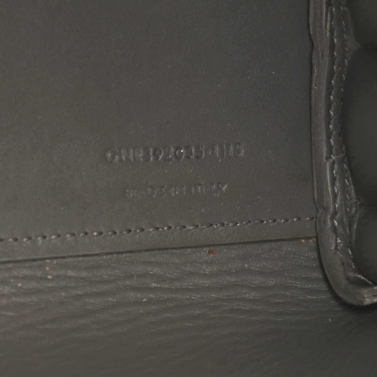 Grained Calfskin Nano Sac De Jour Fog