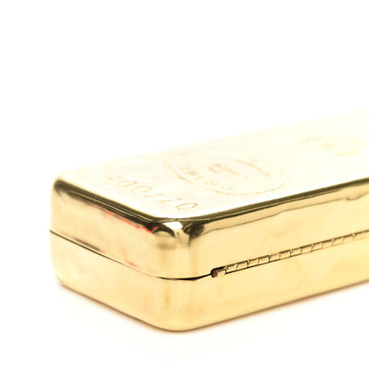 Chanel Hammered Metal Gold Bar Clutch 8 of 9