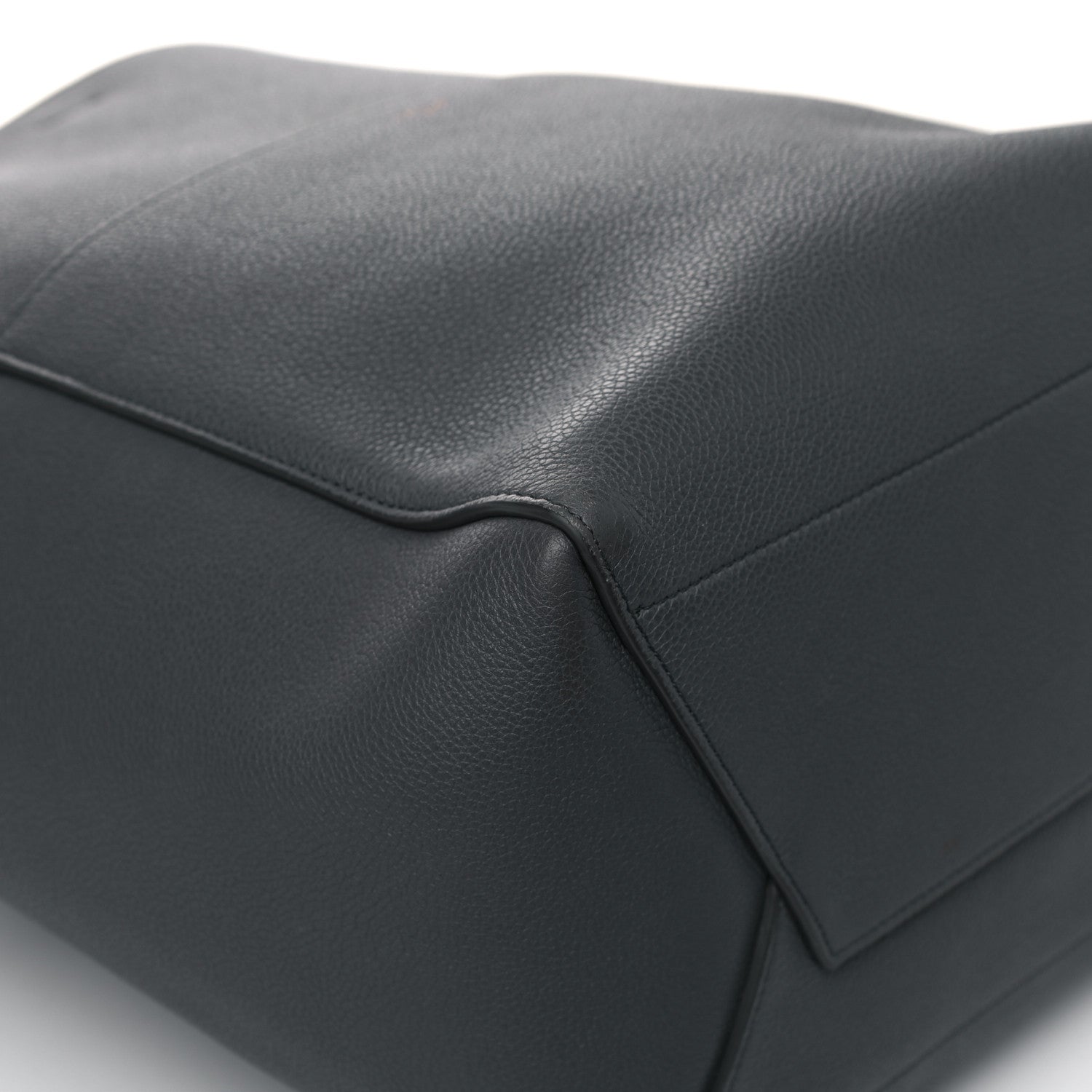 Celine Soft Grained Calfskin Sangle Bucket Bag Kohl 9 of 14