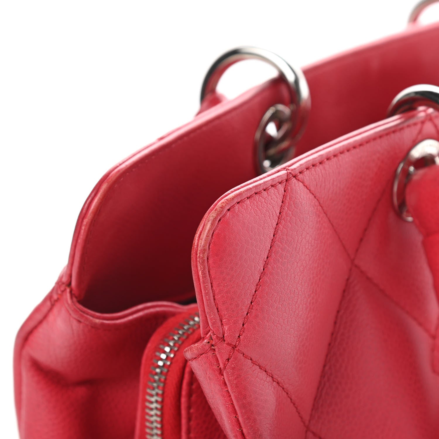 Chanel Soft Caviar Quilted CC Timeless Tote Fuchsia 14 of 19