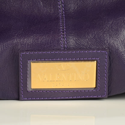 Valentino Garavani Nappa Large Nuage Bow Hobo Purple 8 of 8