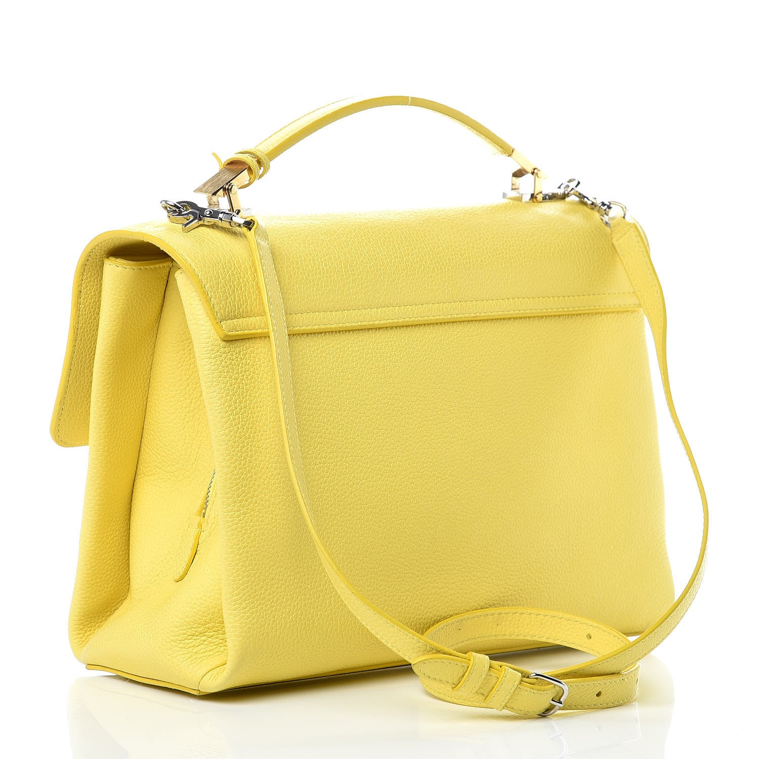 Balenciaga Grained Calfskin Le Dix Small Soft Cartable Jaune Tournesol 3 of 10