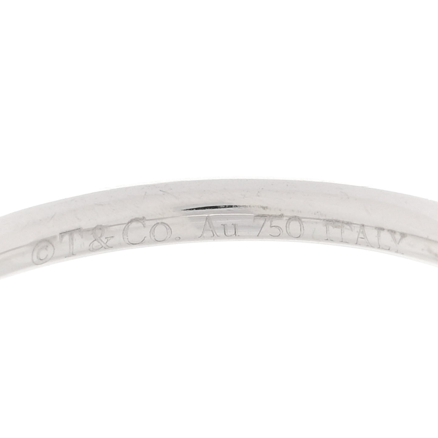 18K White Gold Diamond T Wire Ring 54 7