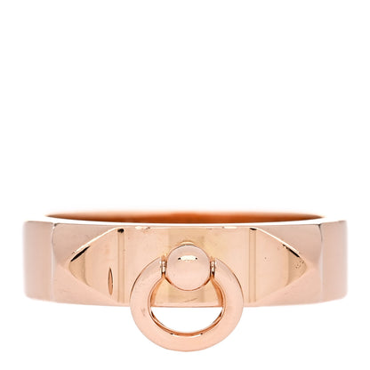 Hermes 18K Rose Gold PM Collier De Chien Ring 54 7 1 of 5