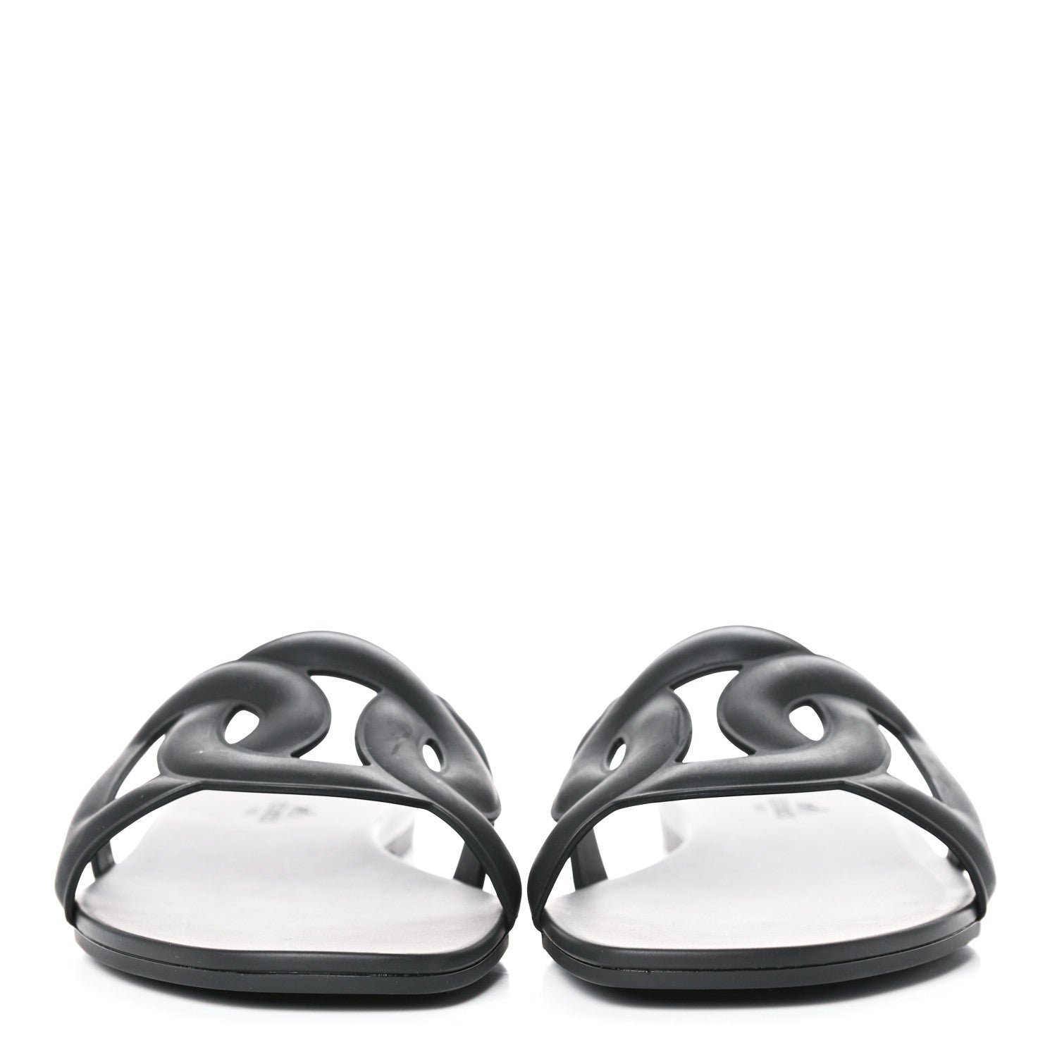 Hermes Rubber Aloha Sandals 40 Black 2 of 10