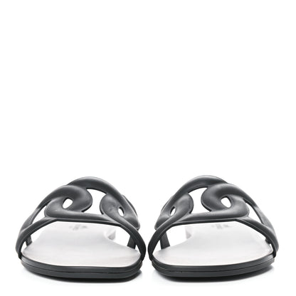 Hermes Rubber Aloha Sandals 40 Black 2 of 10