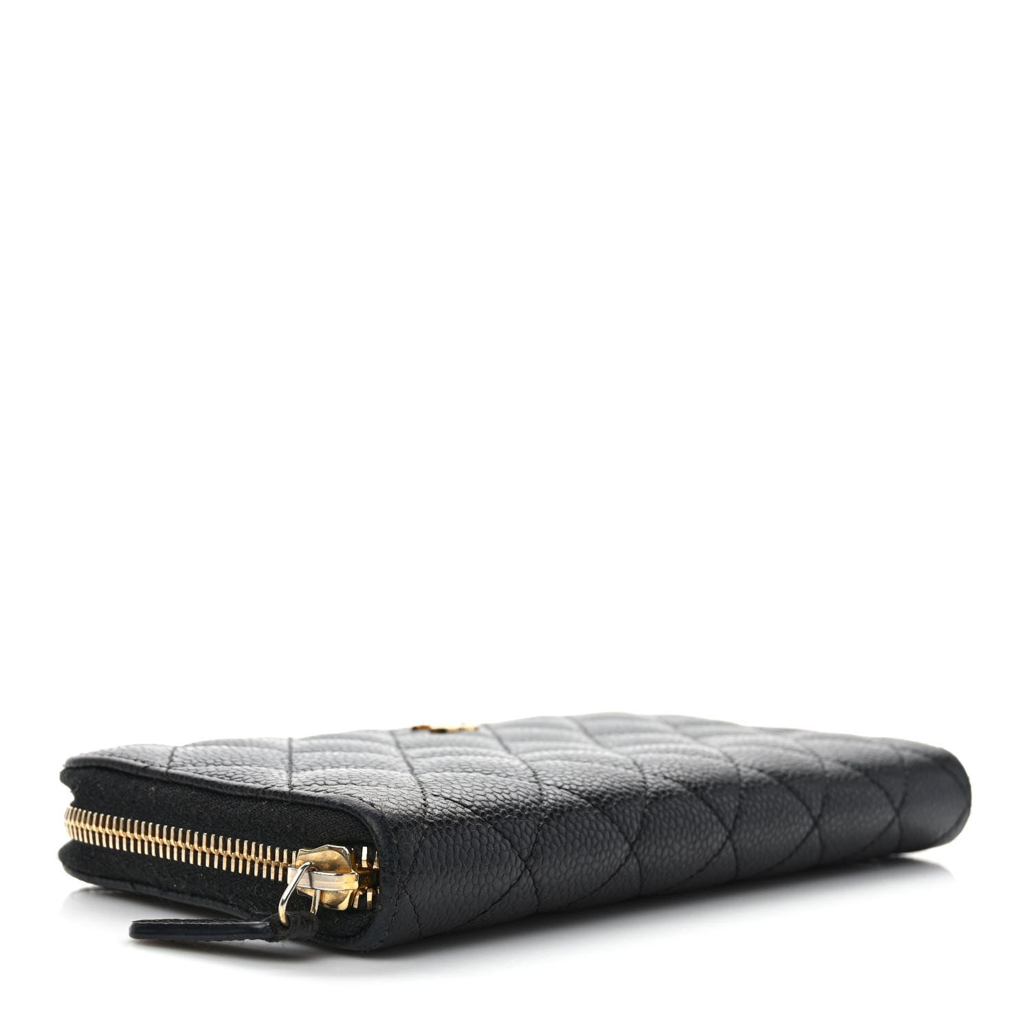 Chanel Caviar Quilted Large Gusset Zip Around Wallet Black 4 of 10