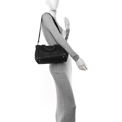 Prada Denim Small Logo Tote Black 2 of 22