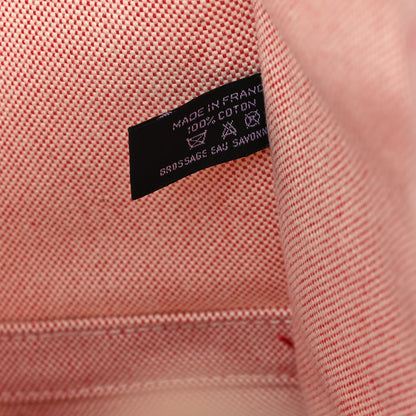 Hermes Canvas Herline GM Tote Red 6 of 10