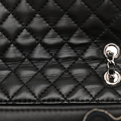 Chanel Lambskin Embroidered Camellia Follies Flap Black 11 of 13