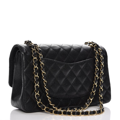 Chanel Caviar Quilted Medium Double Flap Black 3 of 8