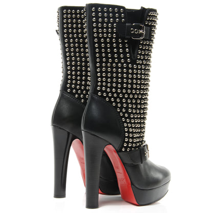 Christian Louboutin Calf VIP Suede Marisa 140 Studded Boots 39.5 Black 4 of 6
