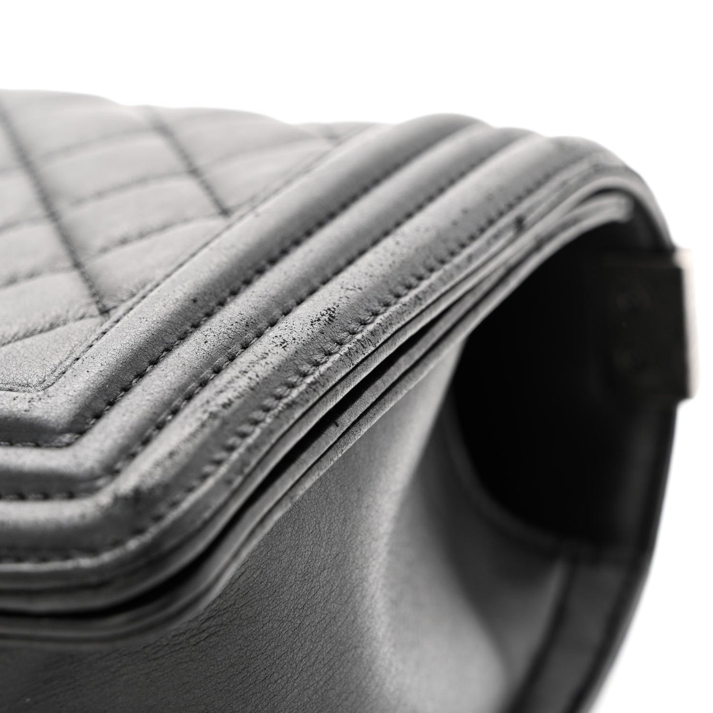 Calfskin Quilted Medium Boy Flap Black