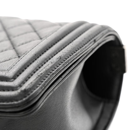 Chanel Calfskin Quilted Medium Boy Flap Black 11 of 12