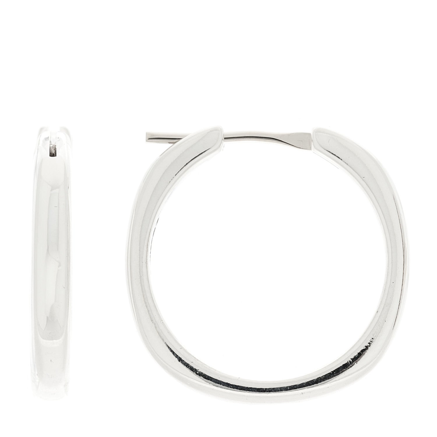Tiffany Sterling Silver Square Cushion Hoop Earrings 1 of 4