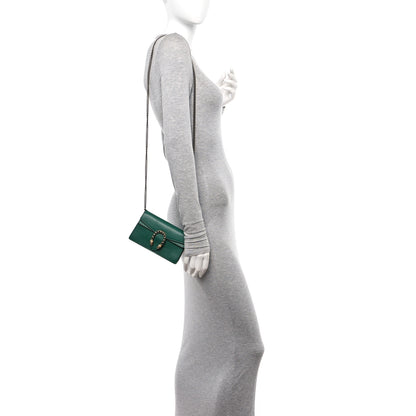 Gucci Dollar Calfskin Crystal Super Mini Dionysus Shoulder Bag Emerald 2 of 10