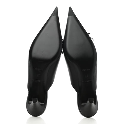 Balenciaga Goatskin Pointed Toe Knife Mules 37 Black 5 of 8