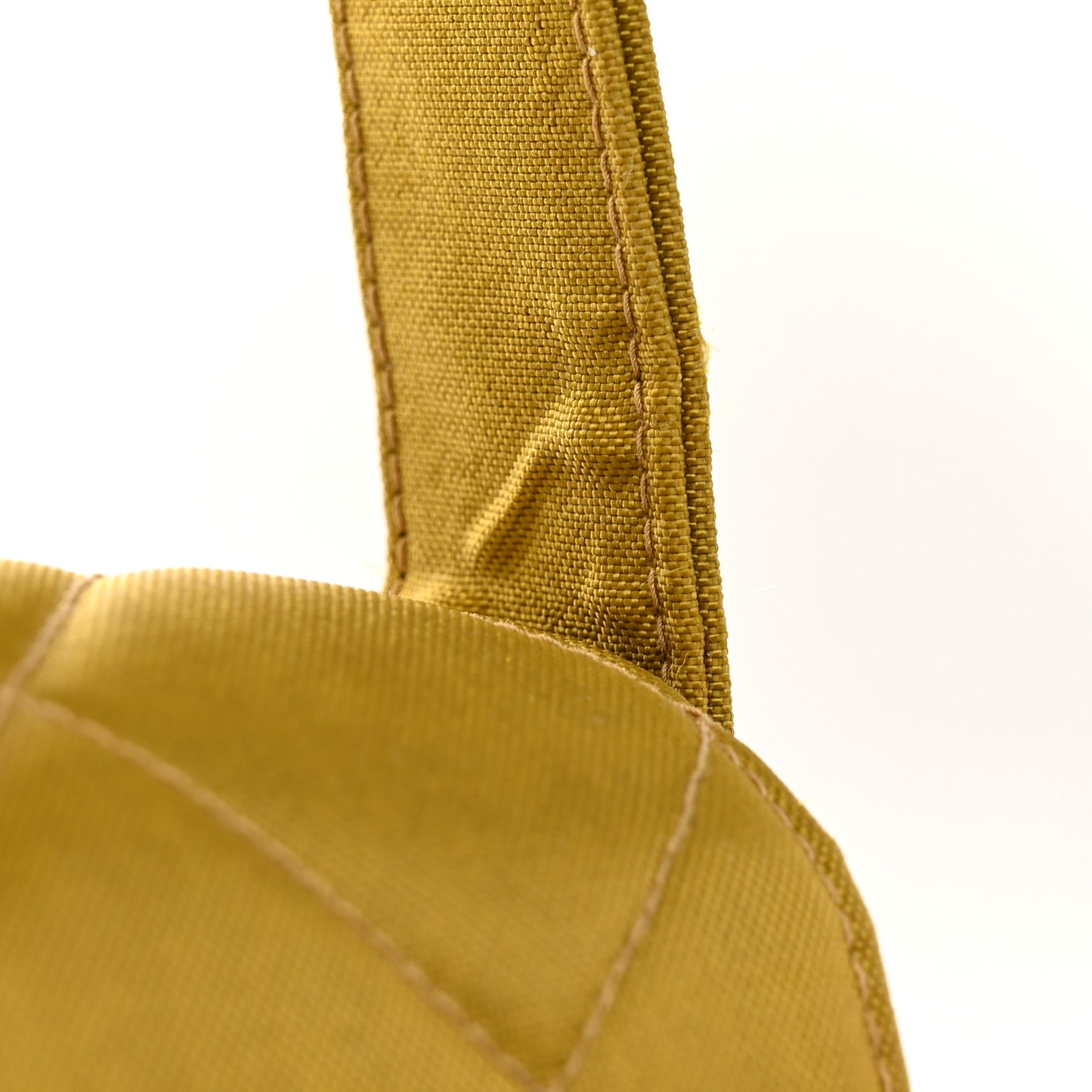 Nylon Quilted Double Pocket Shoulder Bag Dark Yellow